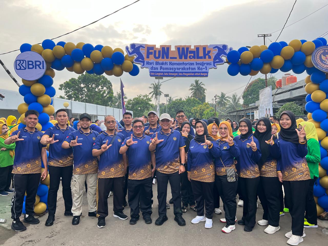 Lapas Kelas I Palembang Ikuti Fun Walk Hari Bhakti Imipas ke-I